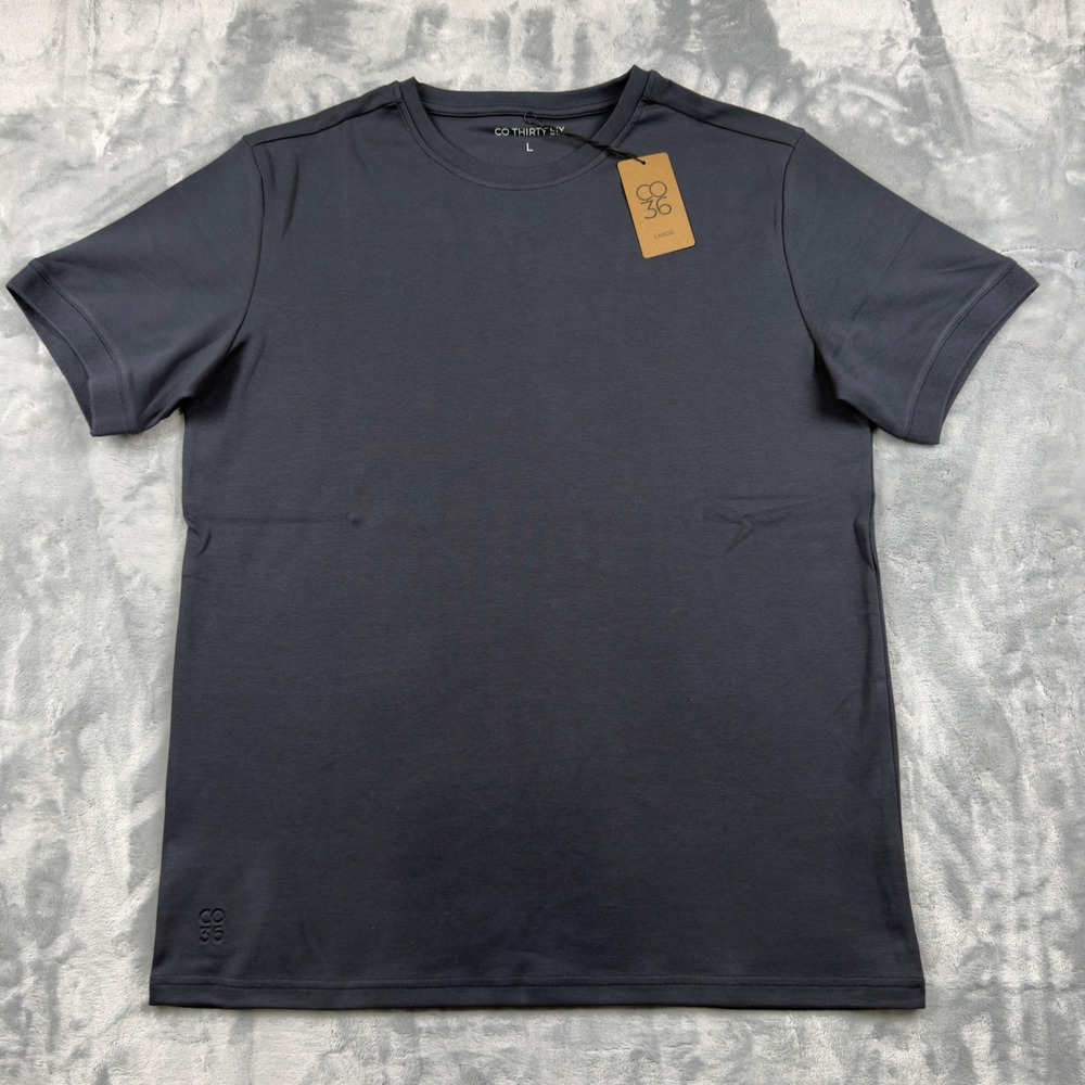 Co Thirty Six Mens Gray Short Sleeve Crew Neck T-Shirt Size L New With Tags